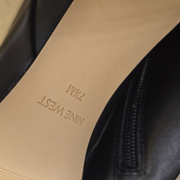 New! No Box Nine West Leather High Heel Boots. 7.5M - Picture 5 of 8
